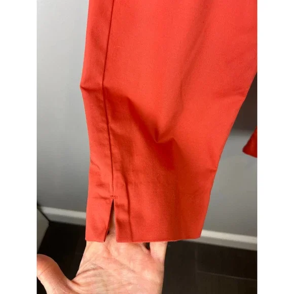 Ann Taylor "Devin Fit" Rust/Burnt Orange Spice cropped pants Sz. 4 - Picture 3 of 11